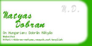 matyas dobran business card